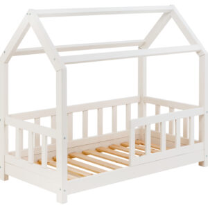 Solid wooden Housebed Deluxe 70×140 – White lacquer