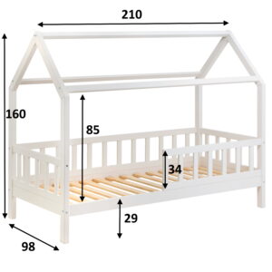Кровать домик из массива дерева Housebed Deluxe 90×200