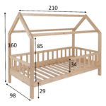 Solid Wooden Housebed Deluxe 90×200