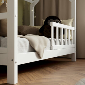 Кровать домик из массива дерева Housebed Deluxe 80×160 — Белый лак
