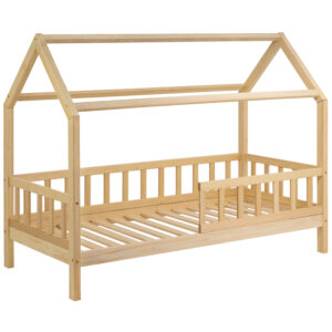 Solid Wooden Housebed Deluxe 90×200 Natural lacquered