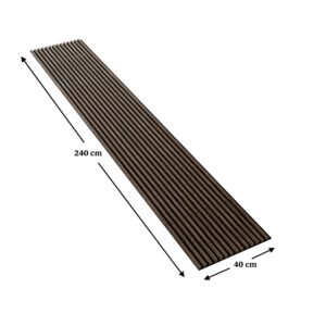 Acustic wall panel – 18mm slats – 240×40 – choco solid wood