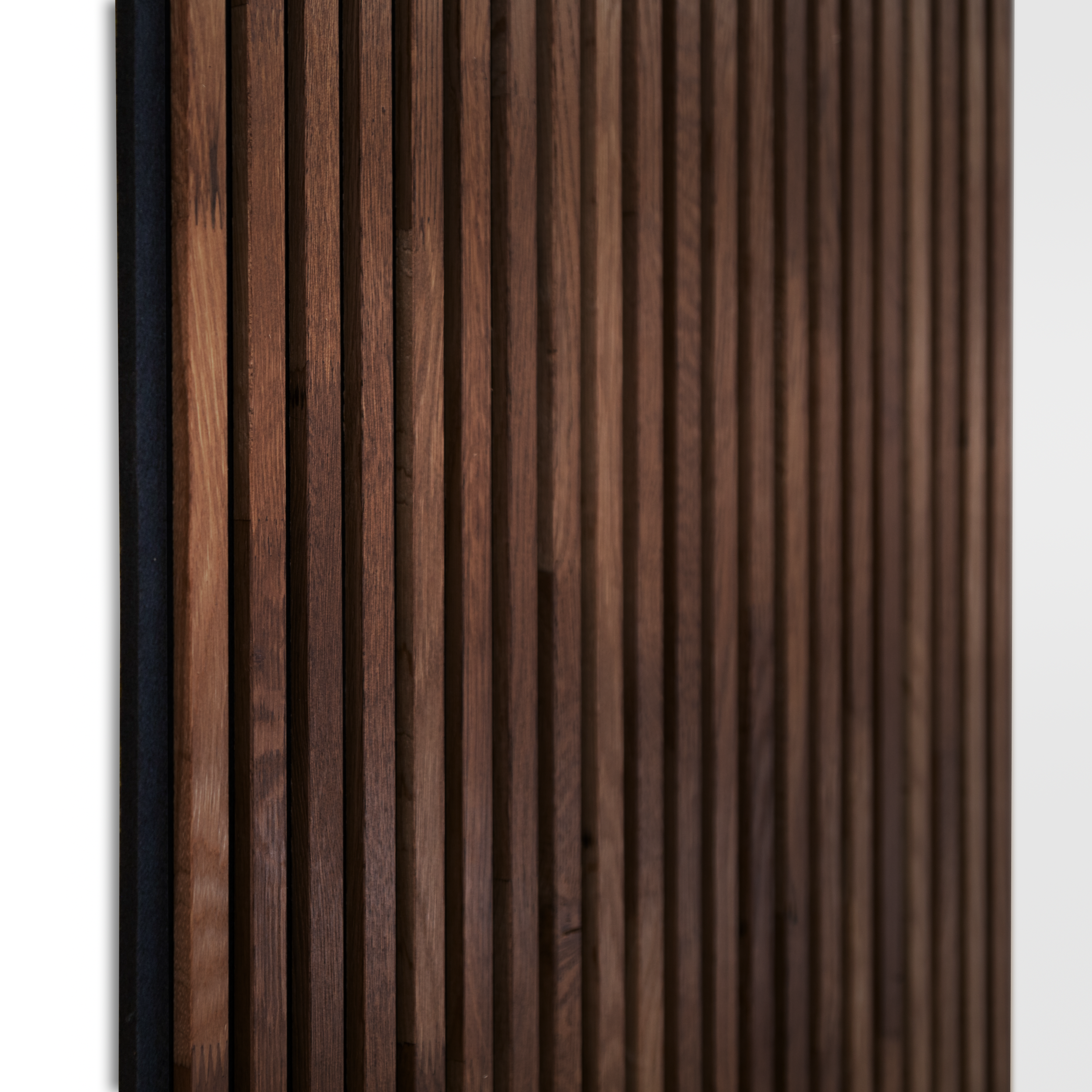 Акустические настенные панели — 18 мм плинтус — 240×60 — темно-коричневое массивное дерево