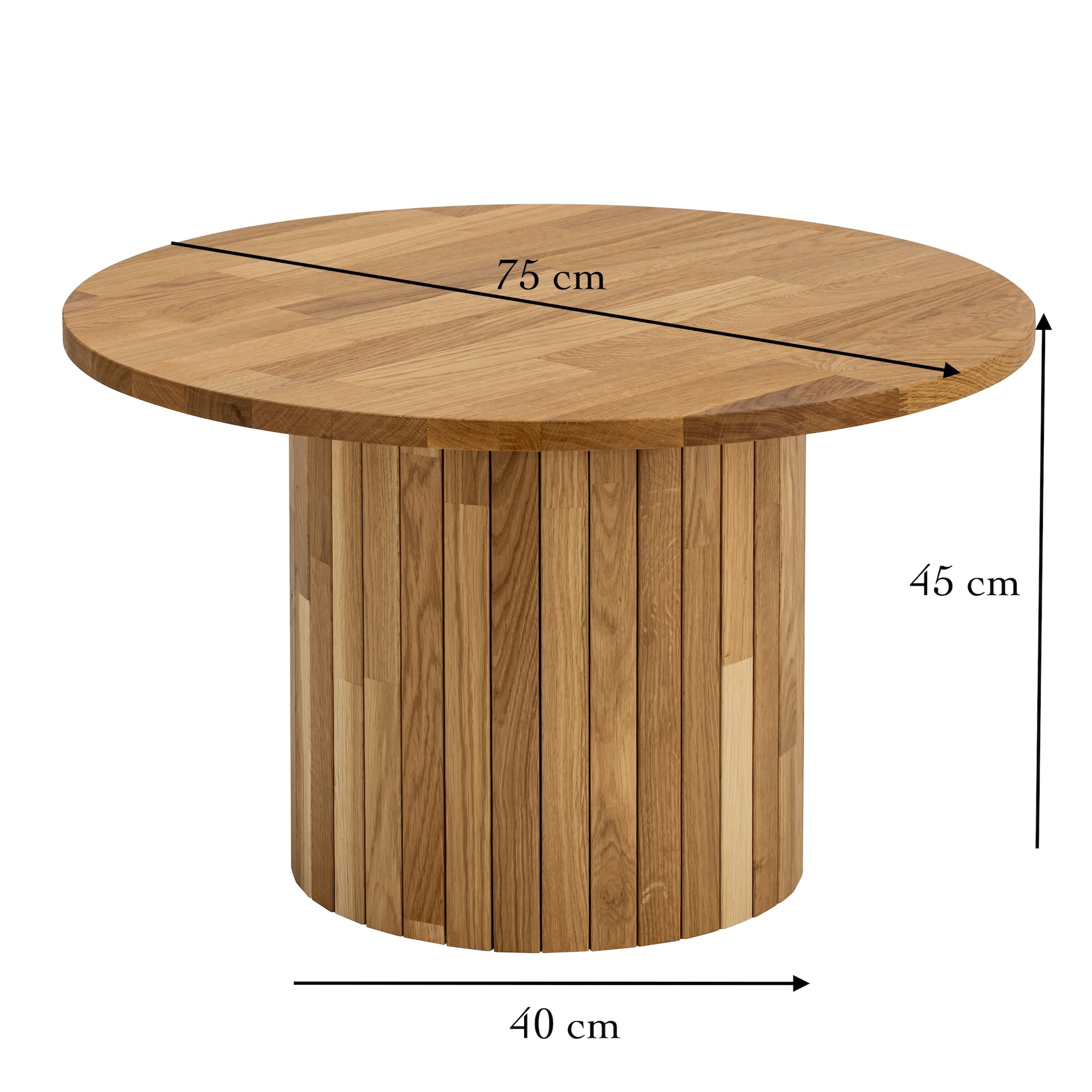 Solid Oak Wood Coffee Table Kalda - Image 3