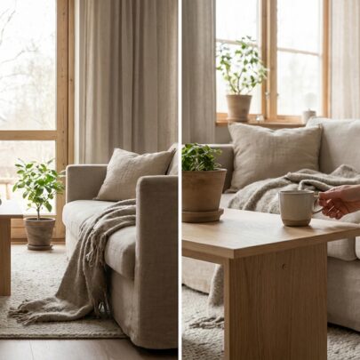 Kuidas valida oma elutuppa sobiva kõrgusega diivanilaud